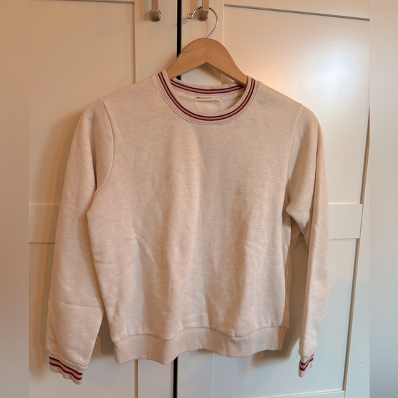 Marine Layer Anytime Crewneck Sweatshirt, oatmeal color, size XS comfy cozy soft - Picture 2 of 7